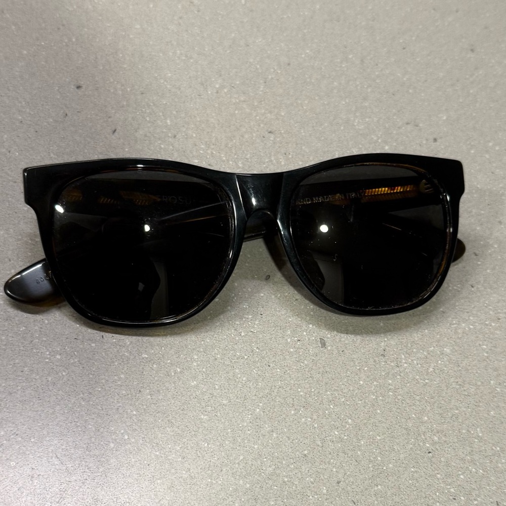 Pre-owned Retrosuperfuture 446 Classic Havana Black Top Frame 55mm Sunglasses